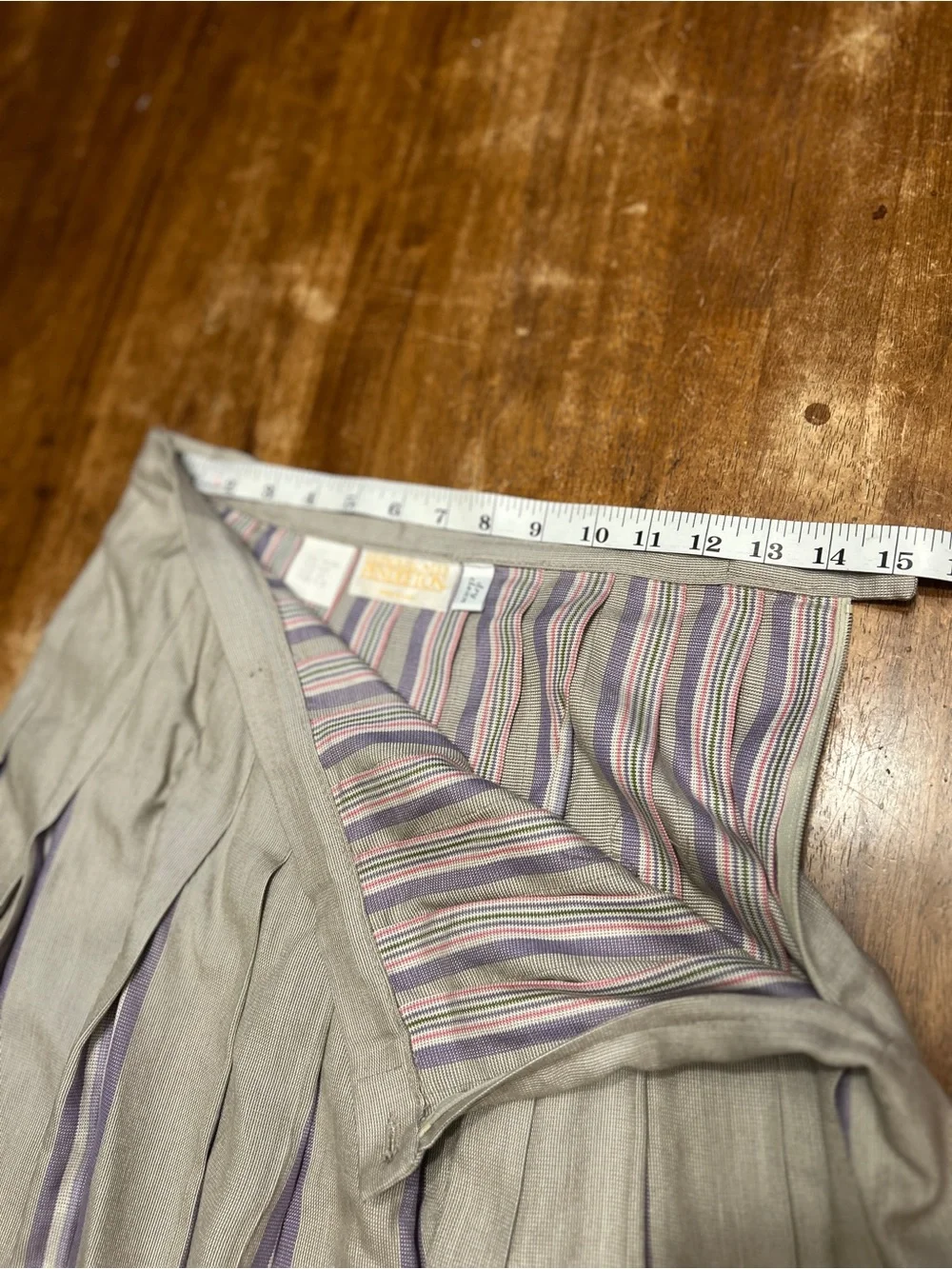 1980s/90s vintage Pendleton pleated purple plaid midi skirt